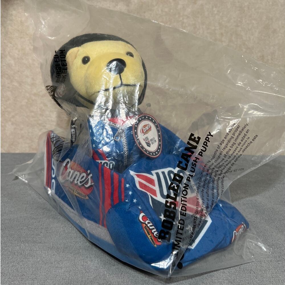 Raising Cane's Bobsled Cane Limited Edition Plush Puppy (Brand New, Sealed)